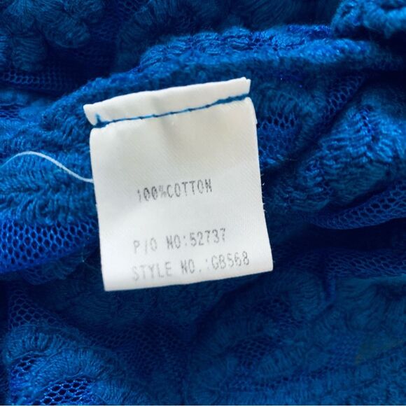 Goldie London Sexy Royal Blue See-Through Lace Bodycon Cocktail Dress | Size: M - Picture 8 of 8